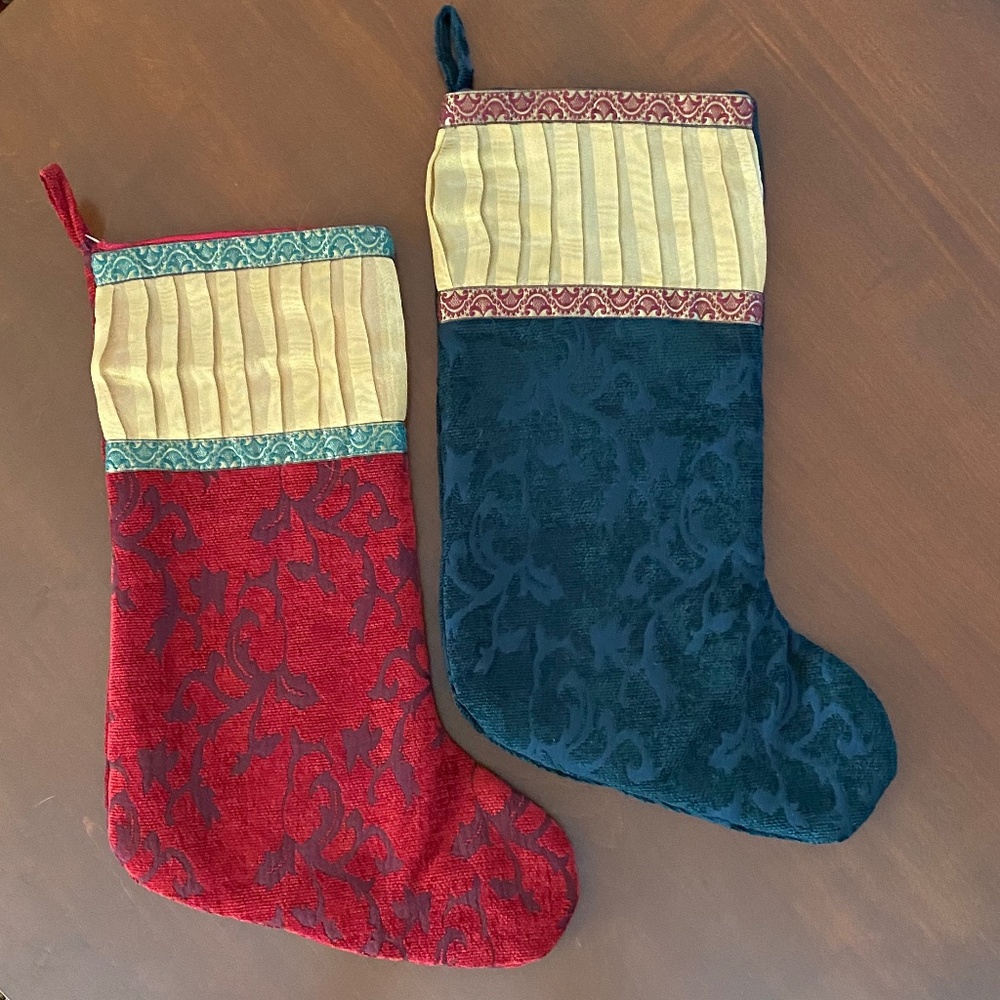 Decorative Christmas Stockings (set of 2)